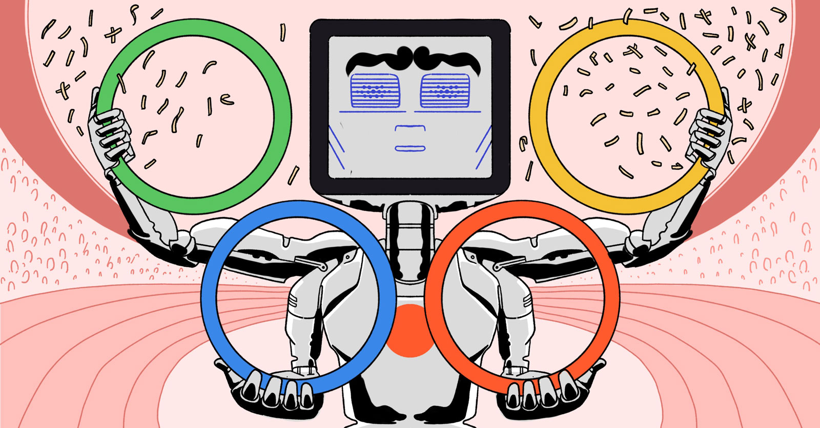 AI in Olympics -- a robot with the Olympic rings