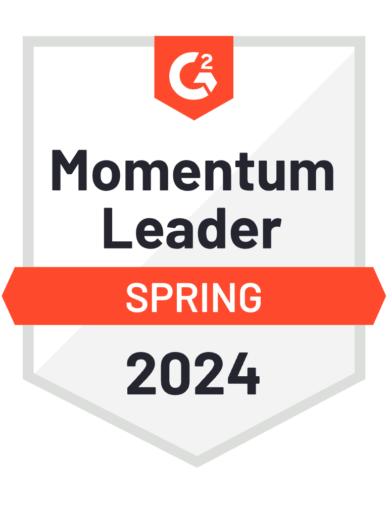 G2 badges - Momentum leader, Spring 2024