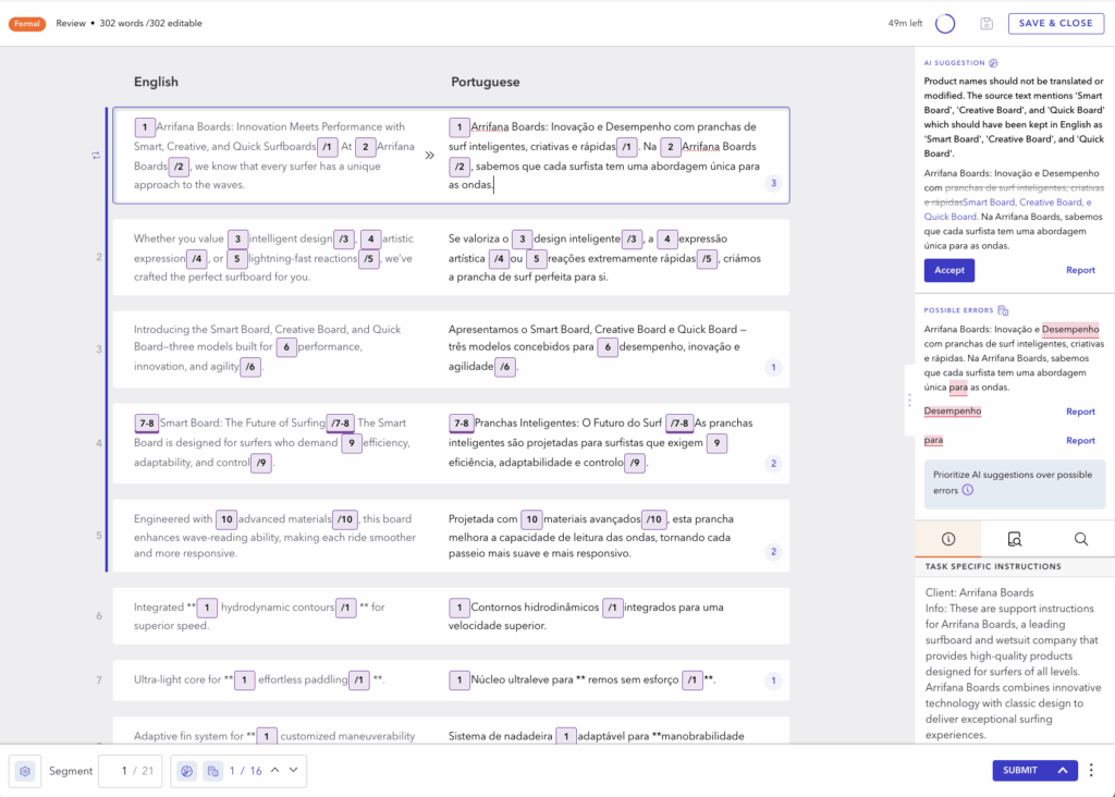 Translator View in Polyglot - Translator Copilot